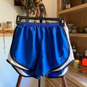 Blue nike running shorts